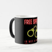 モーフィングマグ「言論は犯罪ではない」 モーフィングマグカップ (正面左)