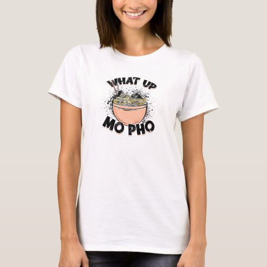 モーフォー最高 - 麺好き Tシャツ (正面)
