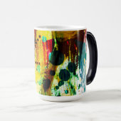 モーフカラフルグと抽象デザイン モーフィングマグカップ (正面右)