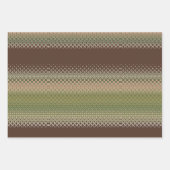 モーフグリーンブラウン紙パック3 ラッピングペーパーシート (正面)