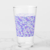 モーブとピンクのフランギパニの花、 タンブラーグラス (裏面)