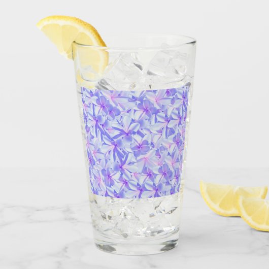 モーブとピンクのフランギパニの花、 タンブラーグラス (アイス正面)