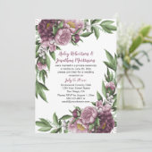 モーブピンクの芍薬 グリーン レセプションのみ 招待状 (スタンド正面)