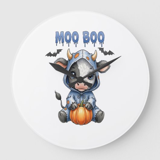 モーブーハロウィンコウ ラージ壁時計 (正面)