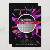 モーブ抽象芸術招待状 招待状 (正面/裏面)