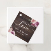 モーブ紫色のフローラの粗木で、恋結婚の木を持つ フェイバータグ (インサイチュ)