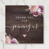 モーブ紫色のフローラの粗木で、恋結婚の木を持つ フェイバータグ (裏面)