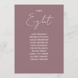 モーブ エレガント モダン シーティング チャート テーブル ナンバー 招待状