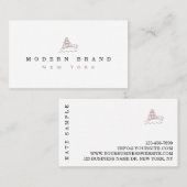 モーブ・モダンブラック・コースタル・ボート・ブランド 名刺 (正面/裏面)