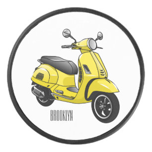 モープオートバイカートゥーンイラストレーション アイスホッケーパック