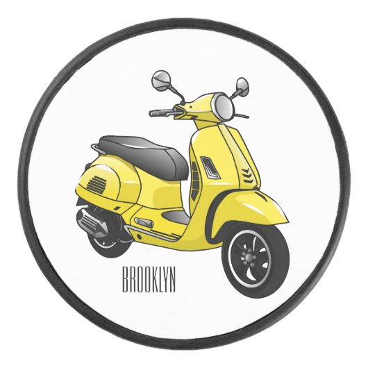 モープオートバイカートゥーンイラストレーション アイスホッケーパック (正面)