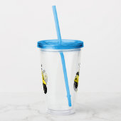 モープオートバイカートゥーンイラストレーション アクリルタンブラー (左)