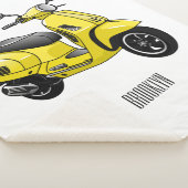 モープオートバイカートゥーンイラストレーション シェルパブランケット (3/4)