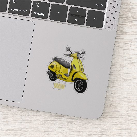 モープオートバイカートゥーンイラストレーション シール (詳細)
