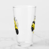 モープオートバイカートゥーンイラストレーション タンブラーグラス (左)