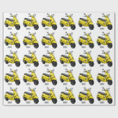 モープオートバイカートゥーンイラストレーション ラッピングペーパー (フラット)