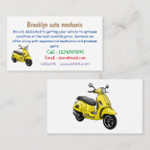 モープオートバイカートゥーンイラストレーション 名刺 (正面/裏面)