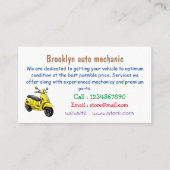 モープオートバイカートゥーンイラストレーション 名刺 (正面)