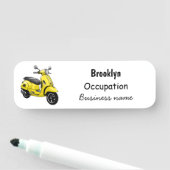 モープオートバイカートゥーンイラストレーション 名札 (インサイチュ)