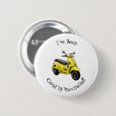 モープオートバイカートゥーンイラストレーション 缶バッジ (正面&裏面)