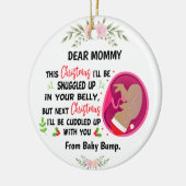 モーマパーソナライズされたーがベビーバンプクリスマスから セラミックオーナメント (左)