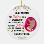 モーマパーソナライズされたーがベビーバンプクリスマスから セラミックオーナメント (裏面)
