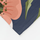 モーマパーソナライズされたー花柄フォトコラージュ フリースブランケット (角)