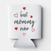 モーマ最高のーエバーカワイー手書きスクリプト赤いハート 缶クーラー (裏面)