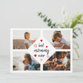 モーマ最高のーエバータイポグラフィ4枚の写真マザーズデイ カード (スタンド正面)