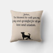 モーマ素朴ーのシルエットと感情的な絆を持つアップ クッション (裏面)