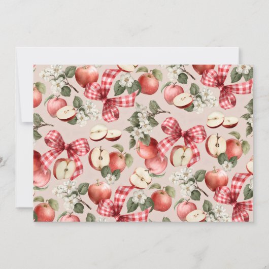 モーマ素朴ー用アップルベビーシャワーアドバイスカード ノートカード (裏面)