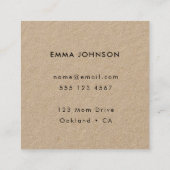 モーマ連絡カード | クラフト素朴ママ通話カード 割引カード (裏面)