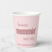 モーミおもしろいンは簡単母の日ではない 紙コップ (裏面)