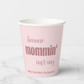 モーミおもしろいンは簡単母の日ではない 紙コップ (正面)