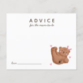 モーミカード用かわいいピンクのカッブベアアドバイス (正面)