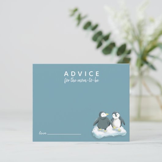 モーミカード用かわいいペンギンスブルーアドバイス (スタンド正面)