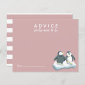 モーミカード用かわいいペンギンピンクアドバイス (正面/裏面)