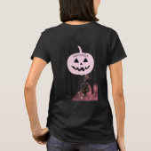 モーミパーソナライズされたー・トゥ・ビー・ハロウィーン「ブーをのぞく」 Tシャツ (裏面)