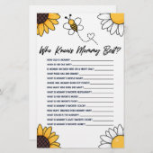 モーミブンブンいう音ーの赤ん坊のシャワーゲームを知っているハチミツバチ 便箋 (正面/裏面)
