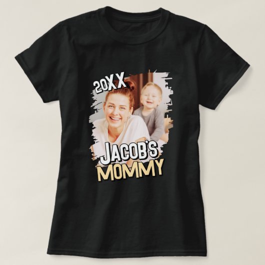 モーミモダンシンプルカスタムのグランジベビー写真 Tシャツ (デザイン正面)