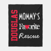 モーミーお気に入りのズ・レスキューパーソナライズされたブラック フリースブランケット (正面)