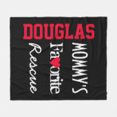 モーミーお気に入りのズ・レスキューパーソナライズされたブラック フリースブランケット (正面(横))