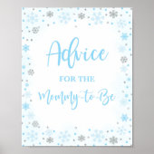 モーミーがシャワーを浴びる冬の青いアドバイス ポスター (正面)