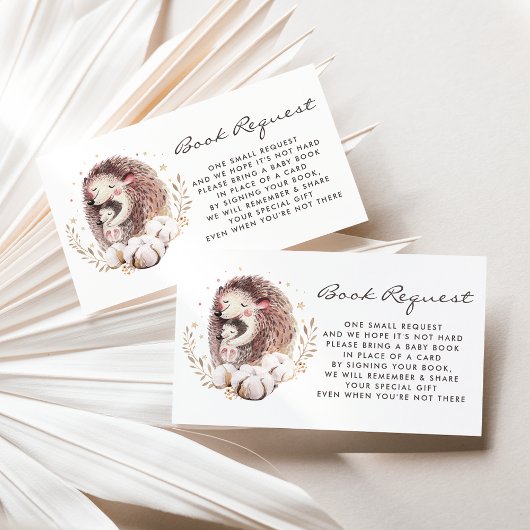 モーミーとベビーヘッジホッグウッドランドブックリクエスト エンクロージャーカード