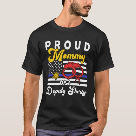 モーミーの副保安官のかわいい花のポリック誇りを持ったス Tシャツ (正面)