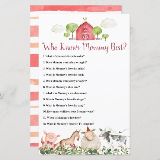 モーミーを知るファームハウスアニマルズ納屋周囲の庭最高の (正面/裏面)