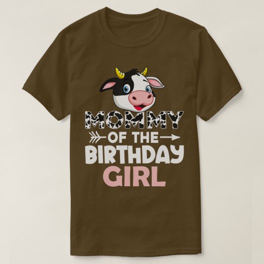 モーミーオブザ誕生日ガールフクスファームカウママ Tシャツ (デザイン正面)