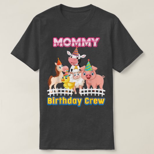 モーミーオブザ誕生日クルー農家農場動物マット Tシャツ (デザイン正面)