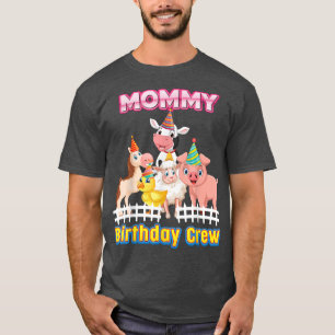 モーミーオブザ誕生日クルー農家農場動物マット Tシャツ
