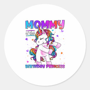 モーミーオブザ誕生日プリンセスガールフロッシングユニコ ラウンドシール